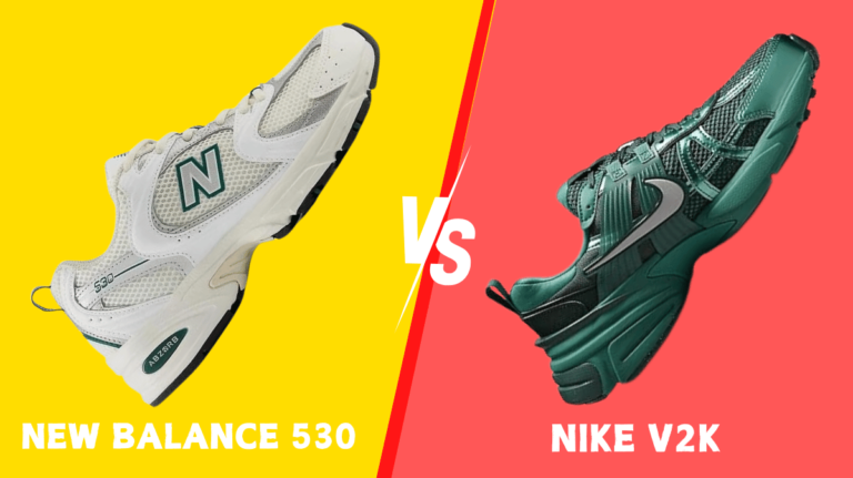 new balance 530 vs nike v2k